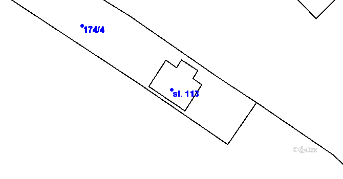 Parcela st. 113 v KÚ Příseka u Světlé nad Sázavou, Katastrální mapa