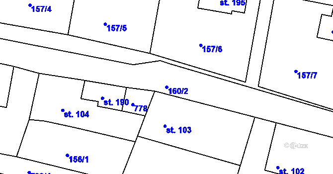 Parcela st. 160/2 v KÚ Příseka u Světlé nad Sázavou, Katastrální mapa