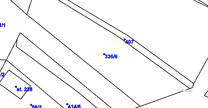 Parcela st. 336/6 v KÚ Příseka u Světlé nad Sázavou, Katastrální mapa