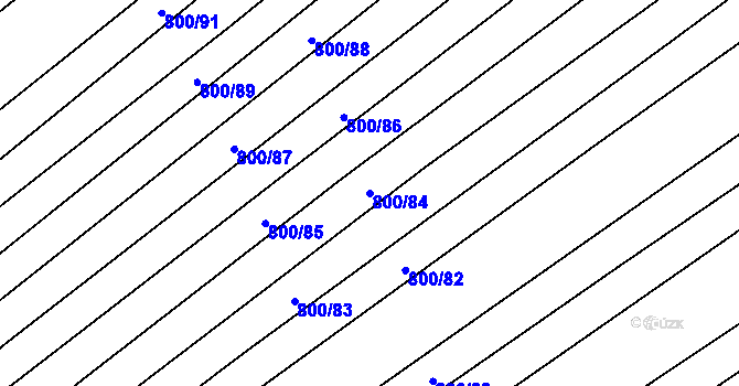 Parcela st. 800/84 v KÚ Přísnotice, Katastrální mapa