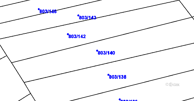 Parcela st. 803/140 v KÚ Přísnotice, Katastrální mapa
