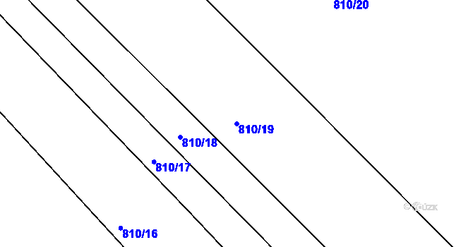 Parcela st. 810/19 v KÚ Přísnotice, Katastrální mapa