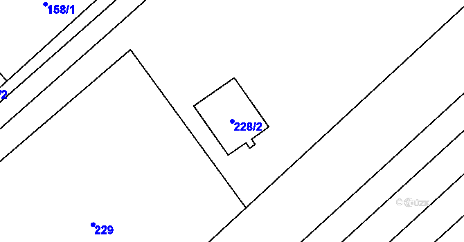 Parcela st. 228/2 v KÚ Přísnotice, Katastrální mapa