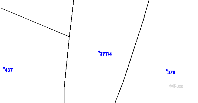 Parcela st. 377/4 v KÚ Přišimasy, Katastrální mapa