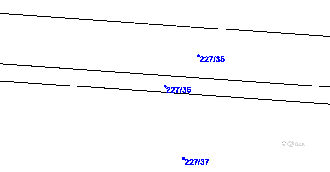 Parcela st. 227/36 v KÚ Nové Mlýny, Katastrální mapa