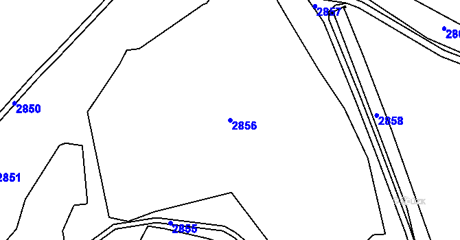 Parcela st. 2856 v KÚ Přítluky, Katastrální mapa