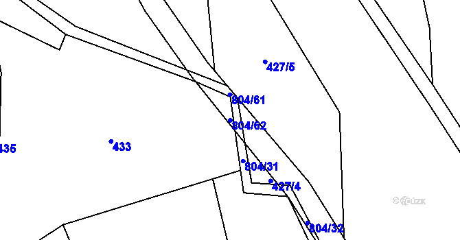Parcela st. 804/62 v KÚ Přívětice, Katastrální mapa