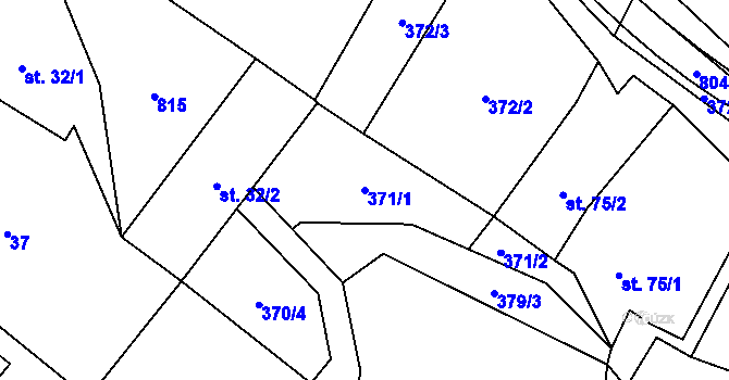Parcela st. 371/1 v KÚ Přívětice, Katastrální mapa
