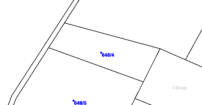 Parcela st. 648/4 v KÚ Přívětice, Katastrální mapa