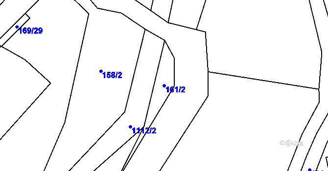 Parcela st. 161/2 v KÚ Přívory, Katastrální mapa
