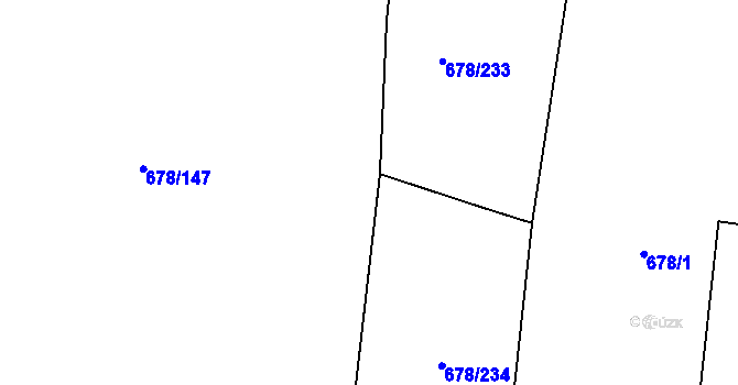 Parcela st. 678/4 v KÚ Přívory, Katastrální mapa