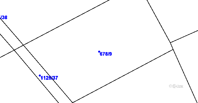 Parcela st. 678/9 v KÚ Přívory, Katastrální mapa