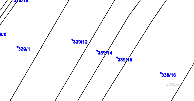 Parcela st. 339/14 v KÚ Přívory, Katastrální mapa