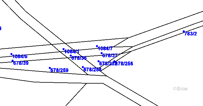 Parcela st. 678/37 v KÚ Přívory, Katastrální mapa
