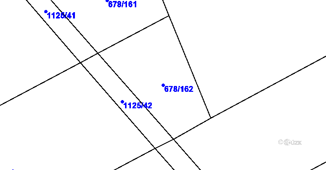 Parcela st. 678/162 v KÚ Přívory, Katastrální mapa