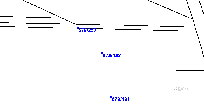 Parcela st. 678/182 v KÚ Přívory, Katastrální mapa