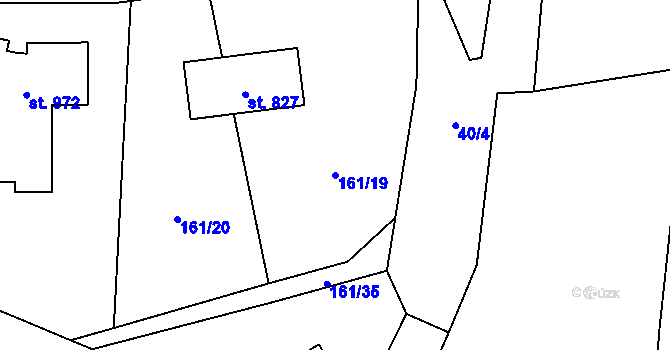 Parcela st. 161/19 v KÚ Psáry, Katastrální mapa