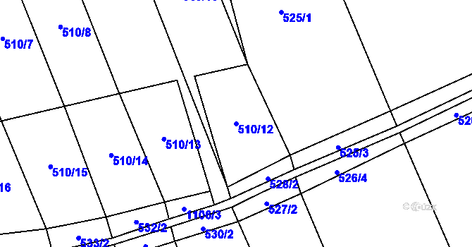 Parcela st. 510/12 v KÚ Psáry, Katastrální mapa