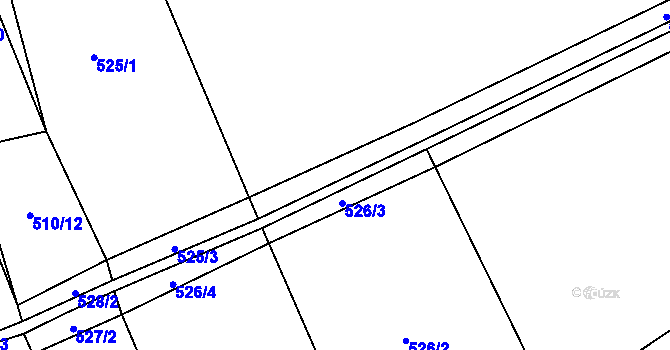 Parcela st. 525/4 v KÚ Psáry, Katastrální mapa