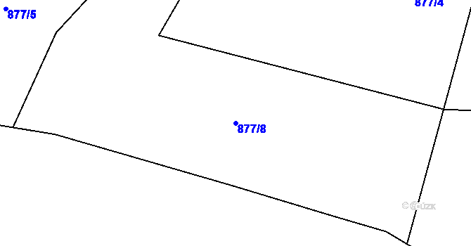 Parcela st. 877/8 v KÚ Pstruží, Katastrální mapa
