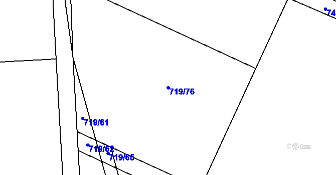 Parcela st. 719/76 v KÚ Pstruží, Katastrální mapa