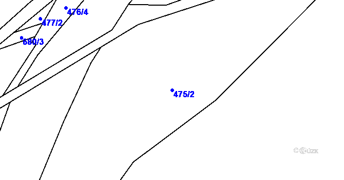 Parcela st. 475/2 v KÚ Borek u Štědré, Katastrální mapa