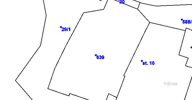 Parcela st. 9/1 v KÚ Kobylé, Katastrální mapa