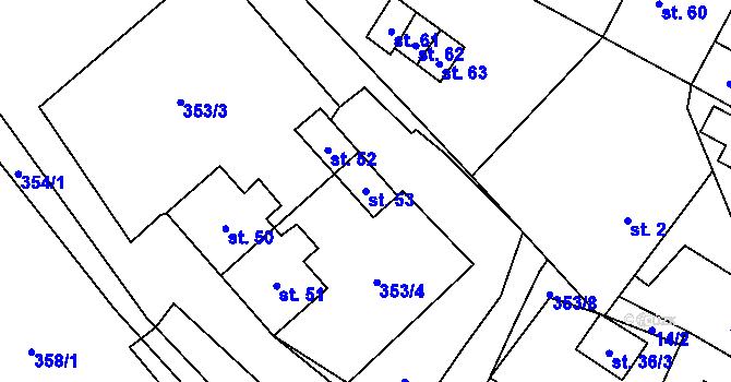 Parcela st. 53 v KÚ Kobylé, Katastrální mapa