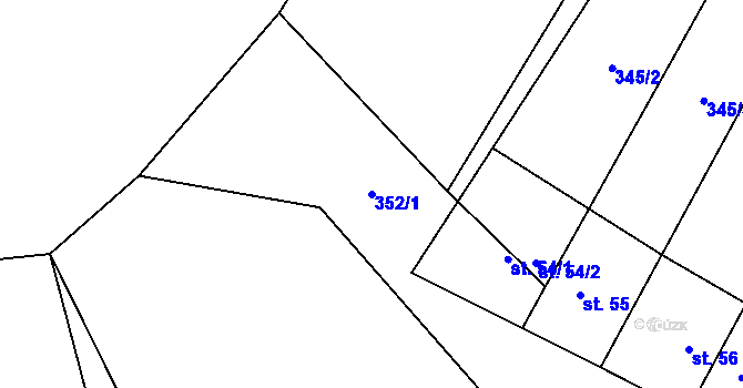 Parcela st. 352/1 v KÚ Kobylé, Katastrální mapa