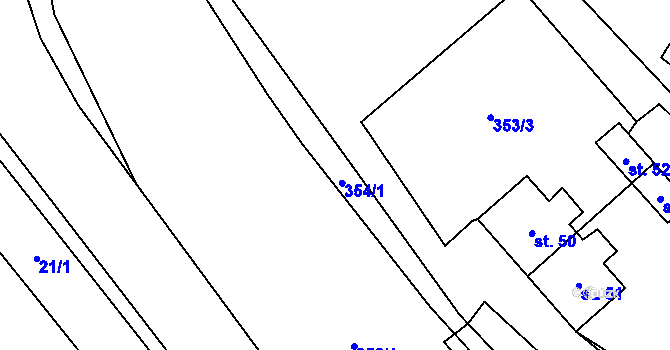 Parcela st. 354 v KÚ Kobylé, Katastrální mapa