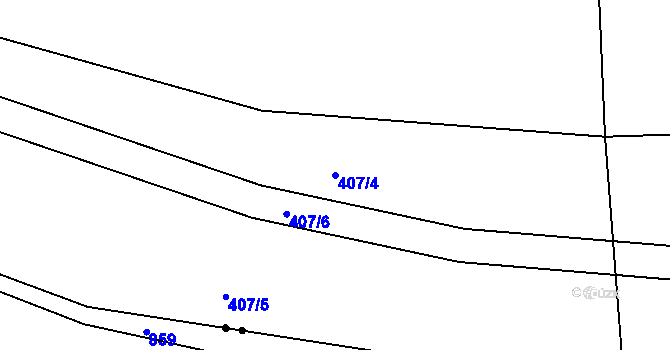 Parcela st. 407/4 v KÚ Kobylé, Katastrální mapa