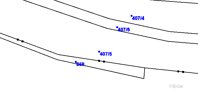 Parcela st. 407/5 v KÚ Kobylé, Katastrální mapa