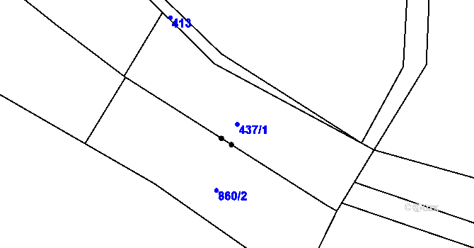 Parcela st. 437/1 v KÚ Kobylé, Katastrální mapa
