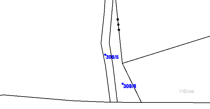 Parcela st. 308/5 v KÚ Kobylé, Katastrální mapa