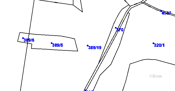 Parcela st. 389/19 v KÚ Kobylé, Katastrální mapa