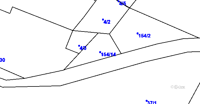 Parcela st. 154/14 v KÚ Kobylé, Katastrální mapa