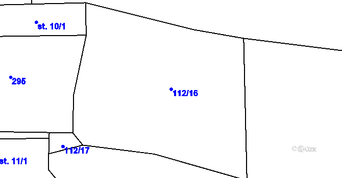Parcela st. 112/16 v KÚ Kolešov u Žlutic, Katastrální mapa