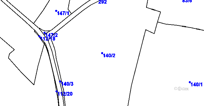 Parcela st. 140/2 v KÚ Kolešov u Žlutic, Katastrální mapa