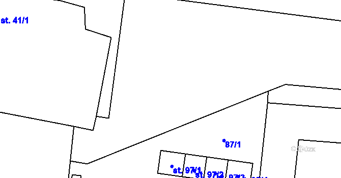 Parcela st. 87/3 v KÚ Pšov u Žlutic, Katastrální mapa
