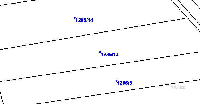 Parcela st. 1285/13 v KÚ Ptení, Katastrální mapa