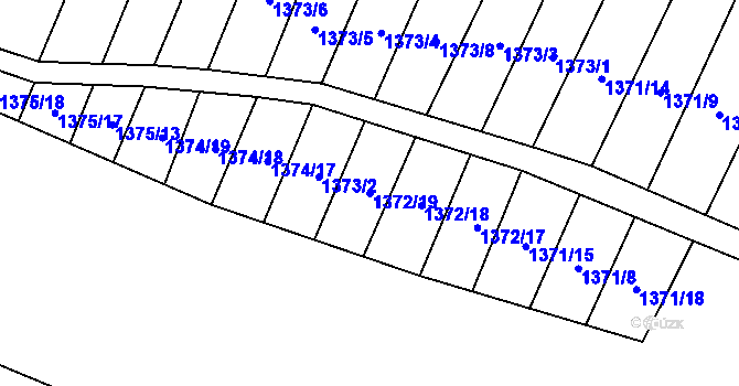 Parcela st. 1372/19 v KÚ Ptení, Katastrální mapa