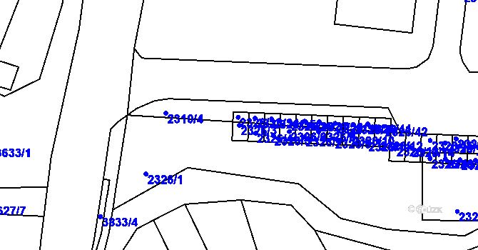 Parcela st. 2326/3 v KÚ Ptení, Katastrální mapa