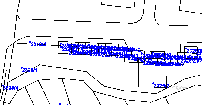 Parcela st. 2326/9 v KÚ Ptení, Katastrální mapa