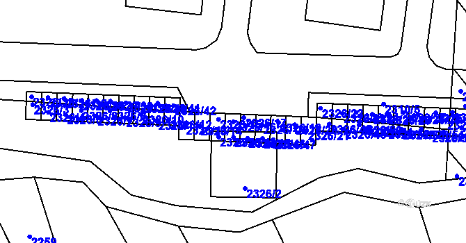 Parcela st. 2326/16 v KÚ Ptení, Katastrální mapa