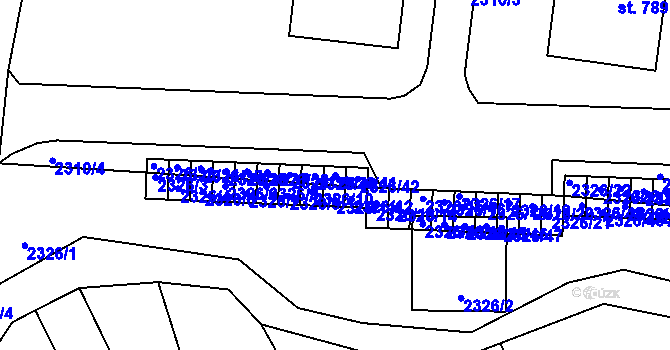 Parcela st. 2326/41 v KÚ Ptení, Katastrální mapa