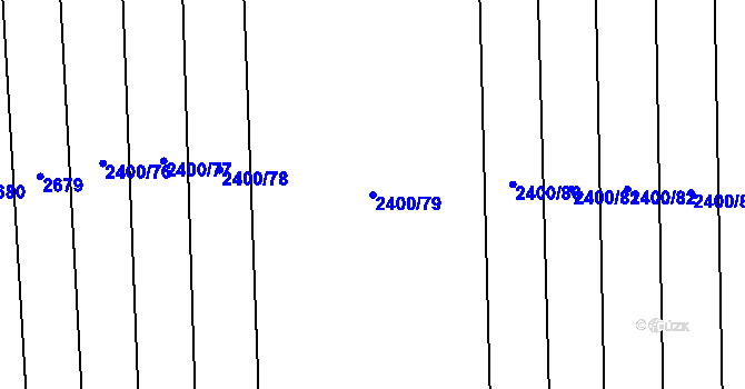 Parcela st. 2400/79 v KÚ Ptení, Katastrální mapa