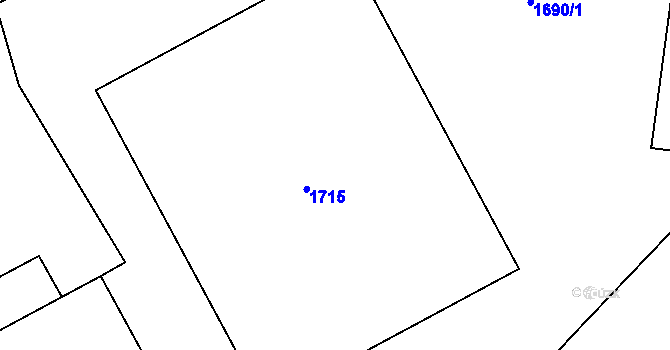 Parcela st. 128/2 v KÚ Ptenín, Katastrální mapa