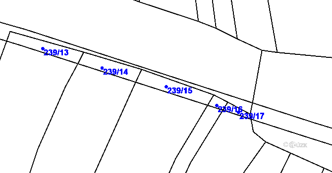 Parcela st. 239/15 v KÚ Ptenín, Katastrální mapa