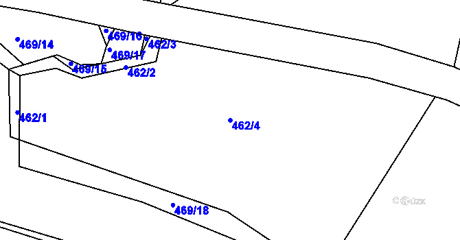 Parcela st. 462/4 v KÚ Ptenín, Katastrální mapa