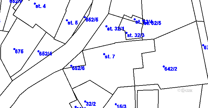 Parcela st. 7 v KÚ Doubrava u Puclic, Katastrální mapa